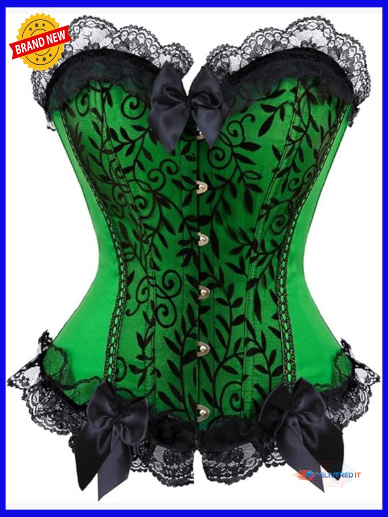 Victorian Corset Tops For Women Renaissance Bustier With Plastic Boning